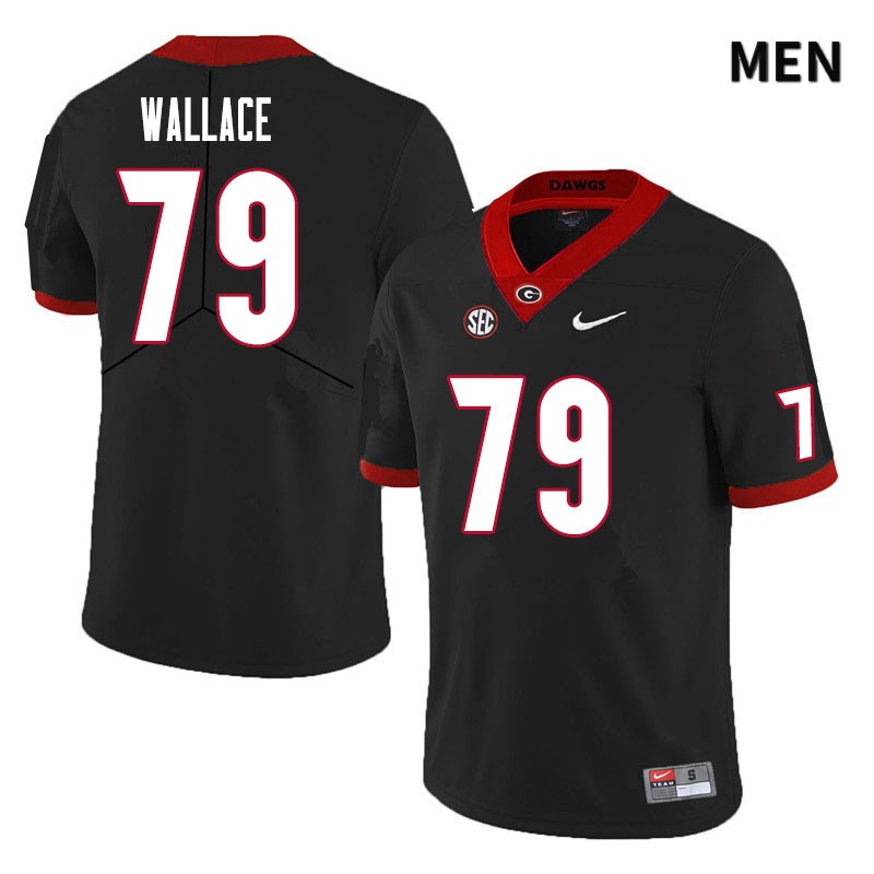 Georgia Bulldogs Men's Weston Wallace #79 Black Stitched College UGA Football Jersey 23UN014UV